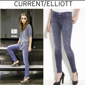 CURRENT/ELLIOT the ankle skinny blue ribbon Size: XS | US 24 animal print cotton